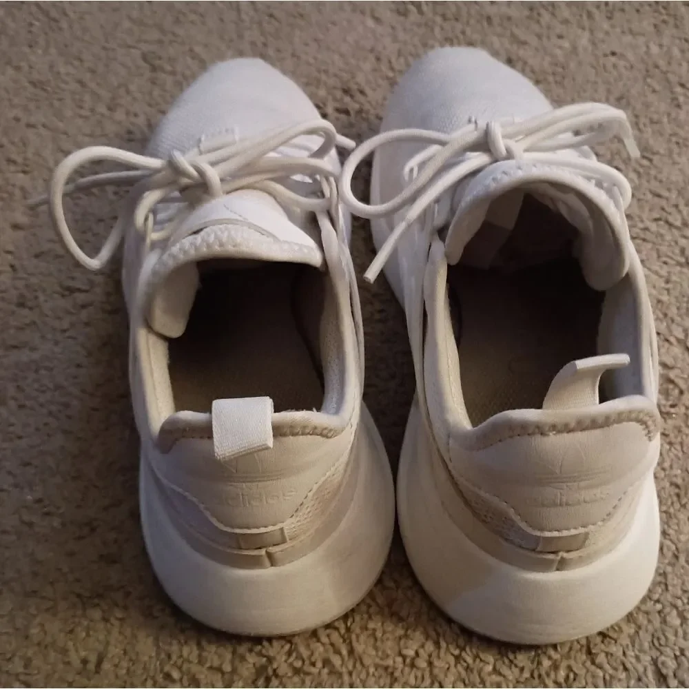 Adidas Originals X_PLR Sneakers Boys Size 5 All White PRE-OWNED